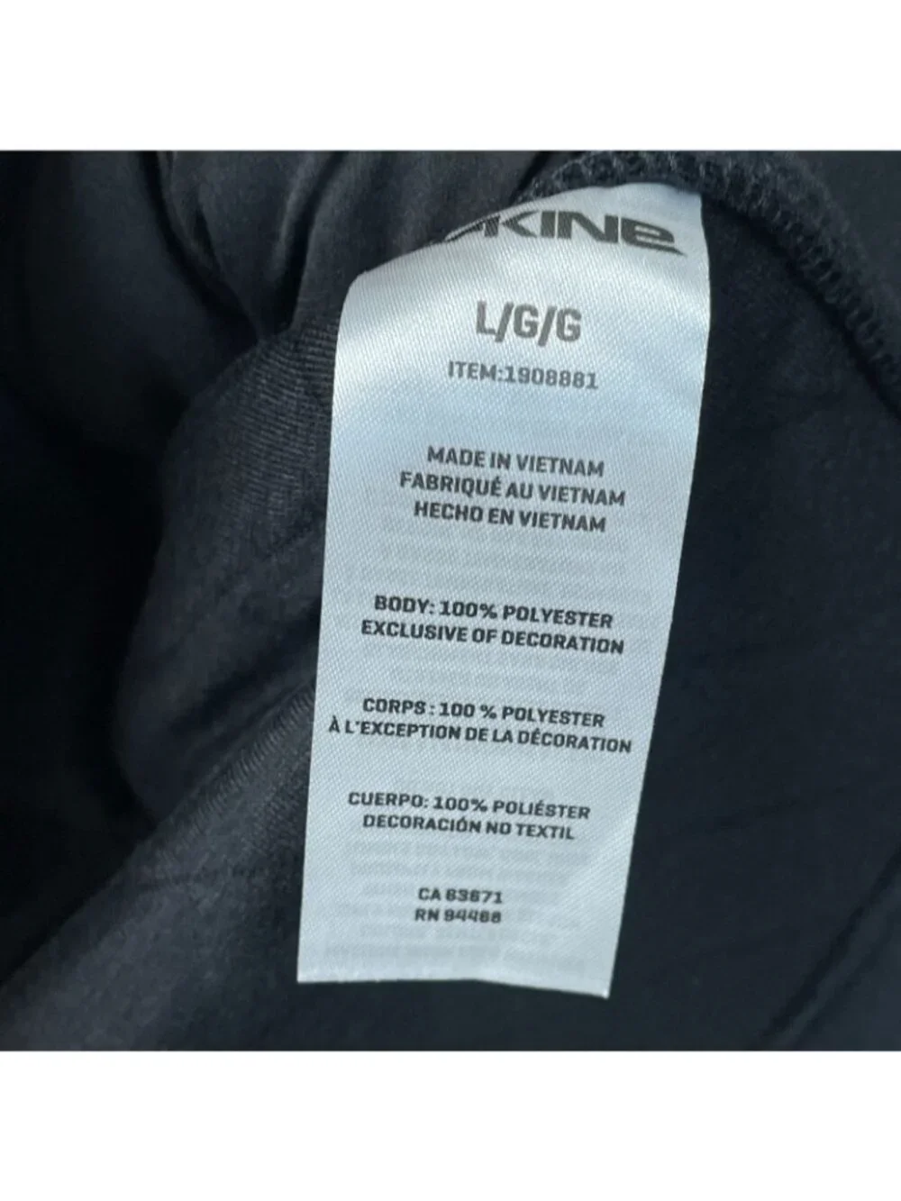 NWT Dakine Men's L Quilted Black Shacket Snap Front Polyester i2118